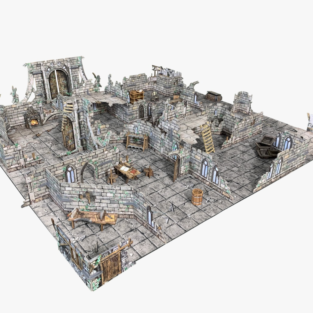 Fantasy Wargames Terrain by Battle Systems 2x2 Flagstone Floor Gaming Mat