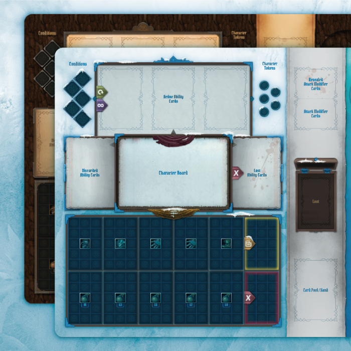 NonOfficial Frosthaven and Gloomhaven compatible playmats by Crafting