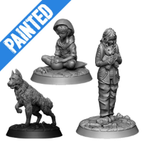 KIDS AND DOG - PAINTED